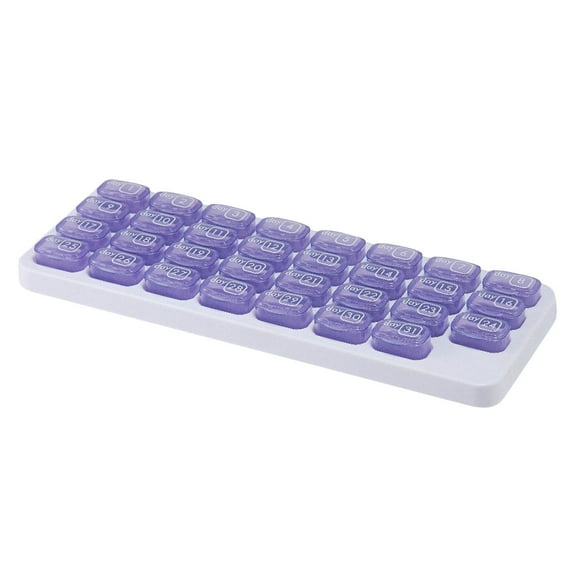 lulshou Organization and Storage, Detachable Organizer Case, 31 Daily Compartments, Slot, Weekly Dosis Container,, Pills Medication Dispenser, Supplement, Perfect Travel, Ideal For Purse