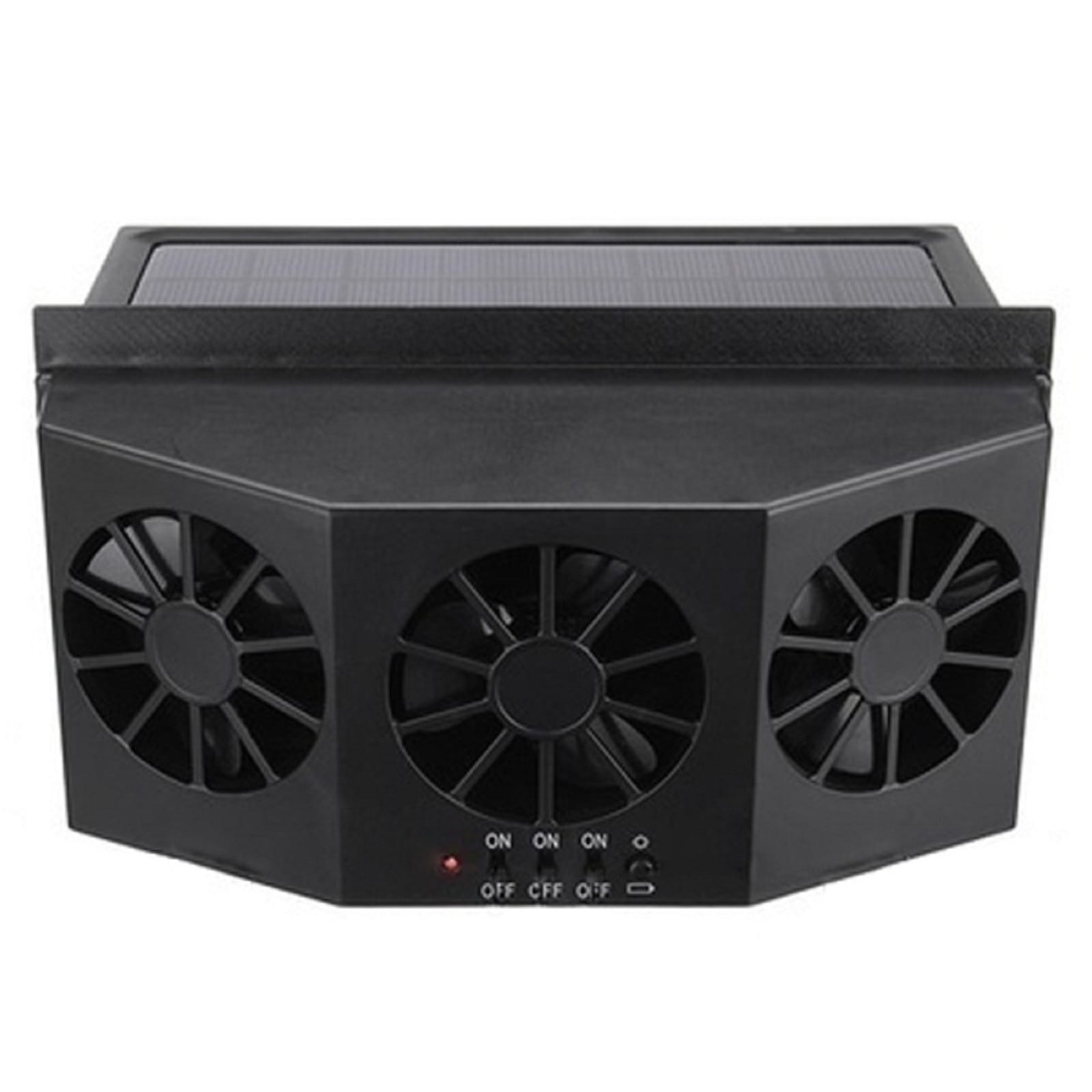 lulshou Portable Fan, Solar Powered Car Device Car Exhaust Fan Circulation Exhaust Fan Car Ventilation Fan, Small Fan for Bedroom