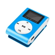 lulshou Portable MP3 Player, School Supplies 1PC Mini USB LCD Screen MP3 Support Sports Music Player with FM function Blue