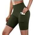 thumbnail image 1 of lulshou Shorts for Women, High Waist Workout Shorts Basic Slip Bike Shorts Gym Athletic Yoga Running with Pockets Shorts Pants Workout Leggings, 1 of 6