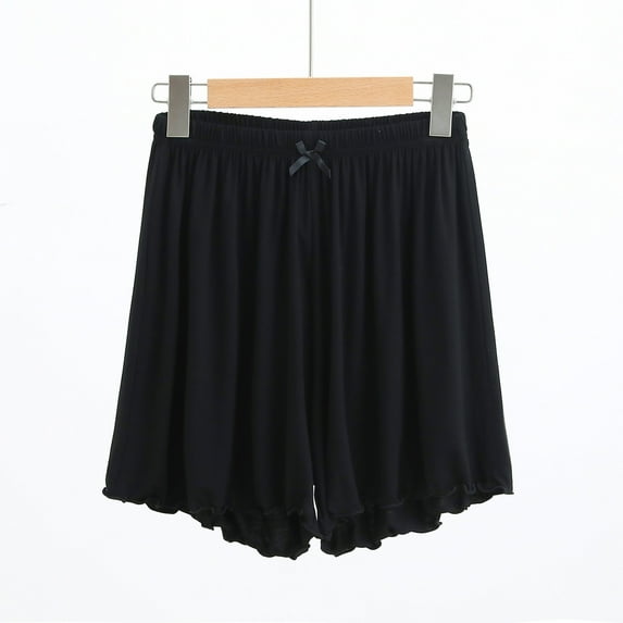 lulshou Shorts for Women, Women's Summer Wide Leg High Waist Shorts Outing Bandage Solid Color Short Pants