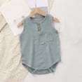 thumbnail image 1 of lulshou Sleeveless Baby Bodysuits for Summer, Breathable Cotton Onesies, Cool & Lightweight Romper for Newborn Infant Baby Boy Girl, 1 of 3