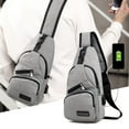 thumbnail image 1 of lulshou Sling Bag Strap Bag Crossbody Backpack With USB Hole With Headphone Hole Strap Backpack Hiking Backpack Multipurpose Crossbody Chest Bag, 1 of 6