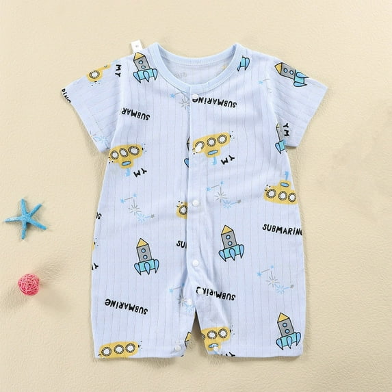 lulshou Spring Romper Baby Spring New Onesie Newborn Crawling Clothes Sleeveless Thin Ha Clothes Bag Fart Clothes Bodysuit Jumpsuit on Clearance