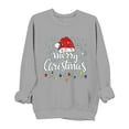 thumbnail image 1 of lulshou Women's Christmas Print Crewneck Sweatshirt Festive Holiday Long Sleeve Pullover Sweater Style Gift for Family, Gray, M, 1 of 6
