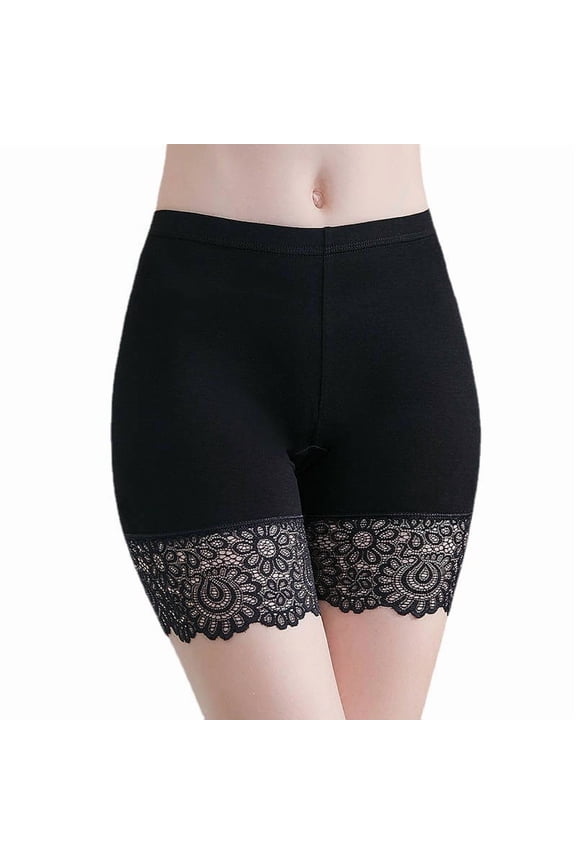 Women's Mid-Waist Briefs Booty Lifting Solid Color Underwear Soft Breathable Panties for Women, Black, XL