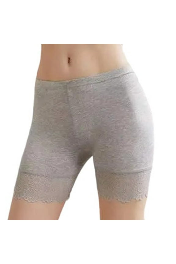 Women's Mid-Waist Briefs Booty Lifting Solid Color Underwear Soft Breathable Panties for Women, Gray, XL