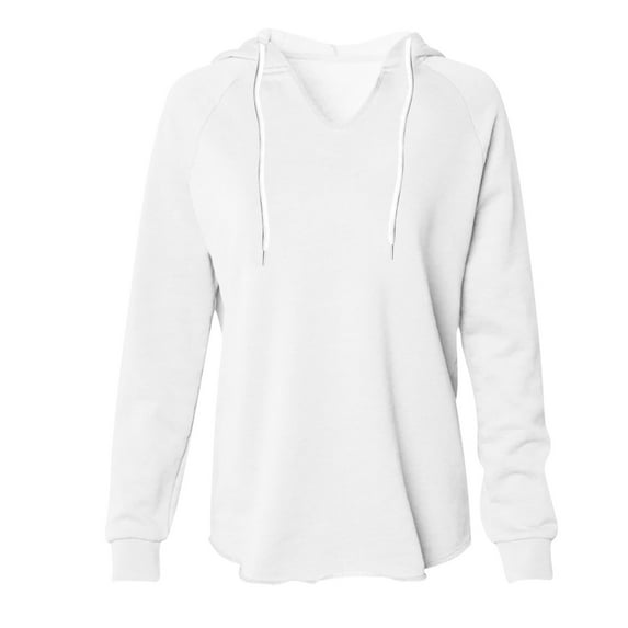 lulshou Women's Oversized Sweatshirts Long Sleeve Crewneck Side Zipper Pullover Tops 2024 Fall and Winter Trendy Hooded Sweatshirt, White S