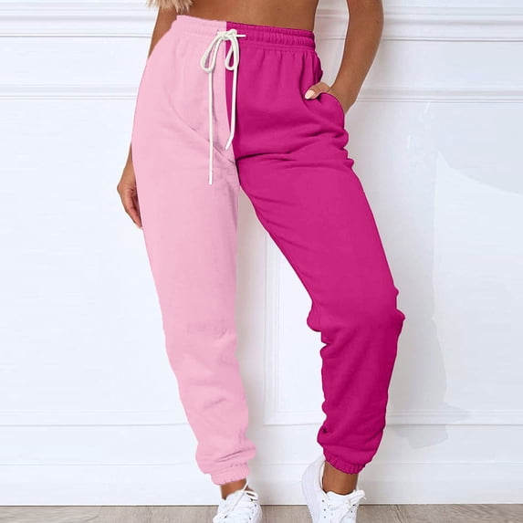 lulshou Women's Pants Women Casual Patchwork Trousers High Waist Drawstring with Multi-Pockets Corset Long Pants Work Pants