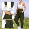 thumbnail image 1 of lulshou Women's Pants Women's Lightweight Breathable Sports Joggers with Drawstring Waist Solid Color Pants for Outdoor Work Pants, 1 of 9