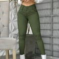 thumbnail image 1 of lulshou Women's Spring/Summer Mid-Waist Cargo Pants with Pockets Overalls Casual Skinny Pants Work Pants Trousers, 1 of 7