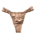 thumbnail image 1 of lulshou Women's Thong High Elasticity Sexy Ruffle Lace T-Back Underwear with Single String Womens Underwear, Coffee, XL, 1 of 3