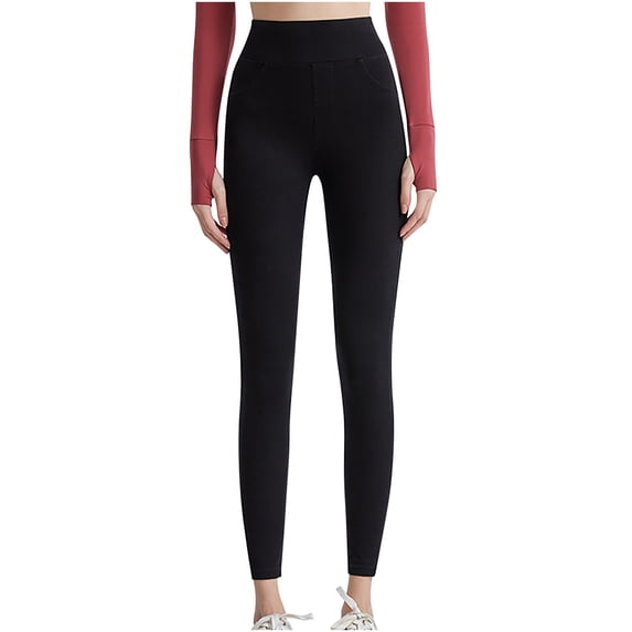 lulshou Women's Yoga Pants Summer Solid Color High Waist and Hip Lifting Peach Elastic Outwear with Pockets Running Yoga Casual Pants Workout Yoga Pants