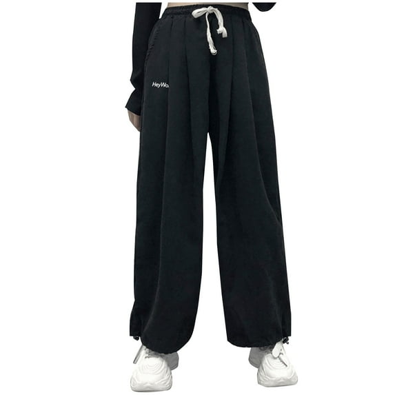 lulshou Womens Plus Size Pants Vertical Leg Tied Straight Tube Loose Casual Pocket Embroidered Wide Leg Pants Fashion Versatile Casual Pants