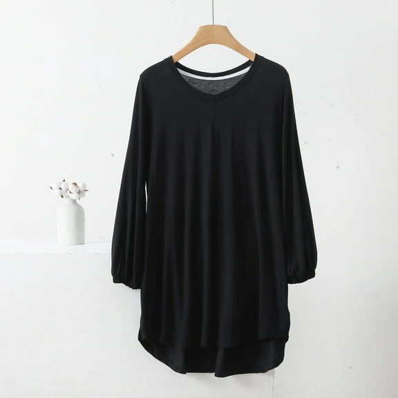 lulshou Womens Tops Women Blouse Plain Casual Fashion Round-Neck Regular Sleeveless Sleepwear