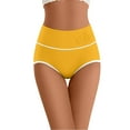 thumbnail image 1 of lulshou Womens Underwear High Waisted Panties Booty Lifting Sexy Breathable Soft Briefs Underwear, Yellow, M, 1 of 4