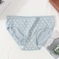 thumbnail image 1 of lulshou Womens Underwear Mid-Waist Cotton Briefs Breathable Soft Everyday Underwear Women's Panties, Blue, L, 1 of 4