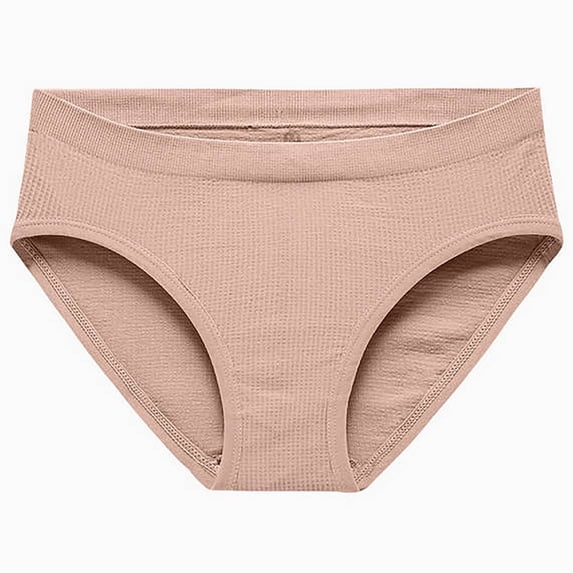 lulshou Womens Underwear Mid Waist Seamless Panties Solid Color Breathable Booty Lifting Briefs Underwear, XL