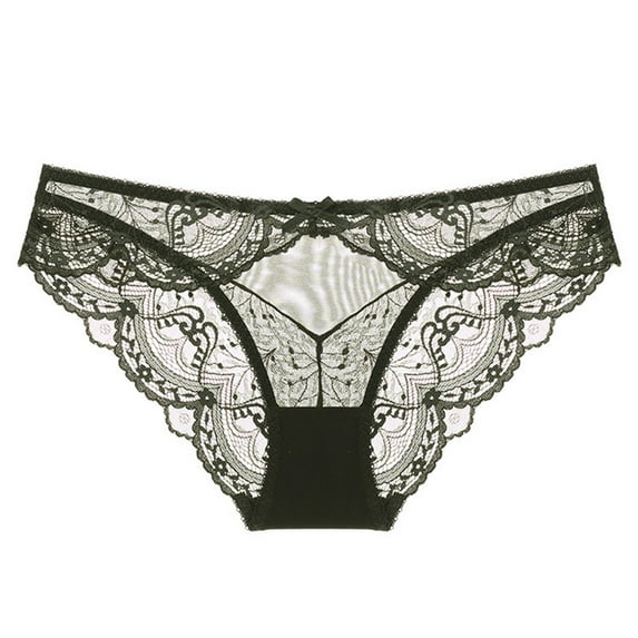 lulshou Womens Underwear Sheer Lace Panties Sexy Breathable Lightweight Underwear Low Waist Briefs, Green, XL
