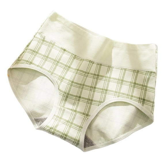 lulshou Womens Underwear with Cute Print Soft Breathable Skin-Friendly Underwear Briefs for All-Day Daily Comfort & Casual Wear, Green, XL