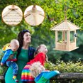 thumbnail image 1 of lulshou Wooden Bird Feeder Hanging for Garden Yard Decoration Quadrilateral Shaped With, 1 of 7