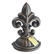 Lulu Decor, Fleur De Lis Sculpture, Door Stop, 2 Lbs, Door Stopper Antique Black