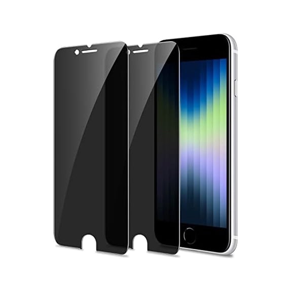 lulufa 2 Pack Compatible for iPhone SE 2020 2nd 2022 3rd Generation, iPhone 8 7 6s 6 Privacy Screen Protector, Anti Spy, Private Case Friendly Film