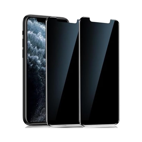 lulufa 2 Pack Compatible for iPhone 11 Pro/Xs/X Privacy Screen Protector Tempered Glass, Anti Spy Privacy Screen for iPhone Accessories, Case Friendly Private Film