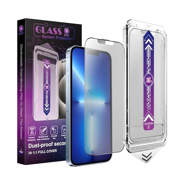 X-it 2 Packs Private Screen Protector For IPhone 14 - [Auto-Dust Removal] 9H Tempered Glass [10X Military Protection], Bubble Free, Case Friendly