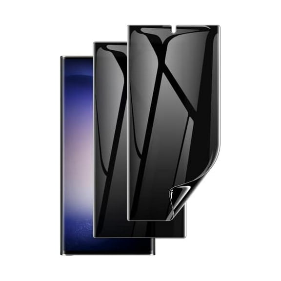lulufa 2 Pack for Samsung Galaxy S23 Ultra Privacy Screen Protector [Not Glass], Anti-Spy Full Adhesive Flexible Film for Galaxy S23 Ultra 6.8, Compatible Fingerprint - Black