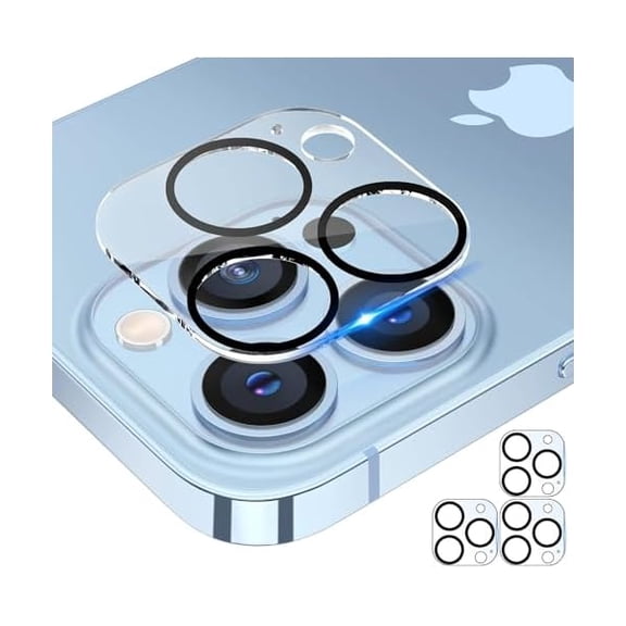 lulufa [3Pcs for iPhone 13 Pro / 13 Pro Max Camera Screen Protector, Tempered Glass Film Camera Cover Lens Protector, HD Clear, Full Edge to Edge, Case Friendly for iPhone 13Pro / 13 ProMax 6.7"