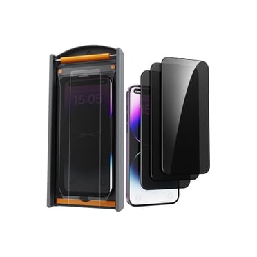 IPhone 15 Pro Privacy Screen Protector 6.1 Inch,2 Pack Anti Spy Privacy Tempered Glass 9h Hardness Scratch Resistant Bubble Free Rugged Durable Easy Installation
