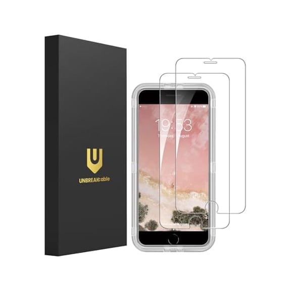 lulufa Shatterproof Tempered Glass Screen Protector for iPhone SE 2022/SE 2020, iPhone 8/7 [2-Pack] [99.99% HD Clear] [Easy Installation Frame] [9H Hardness][Bubble Free] for Apple 4.7''