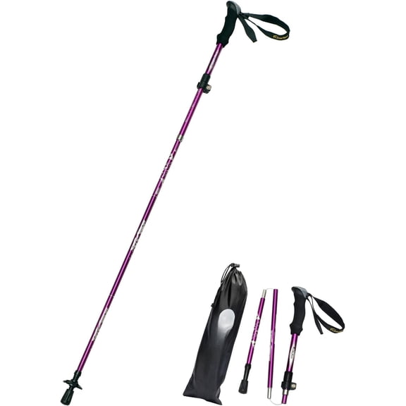 luminum Collpsible Ultrlight Trvel Trekking Hiking Pole for Men nd Women (Fits 5'3" - 6'2")