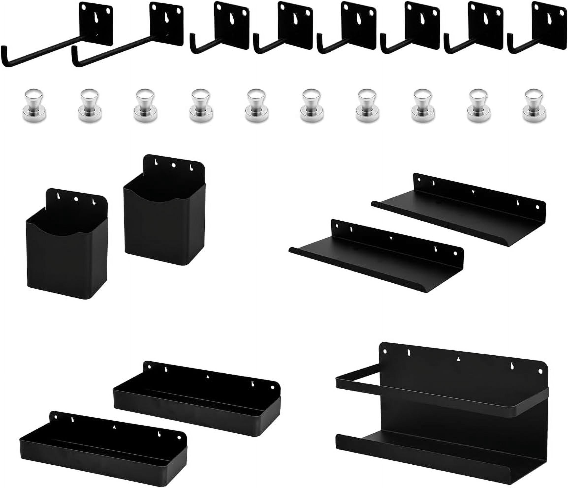 lumizone Folding Desk Accessories Set with Storage Hooks & Boxes ...