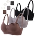 thumbnail image 1 of luopital 3Pcs Nursing Bra for Breastfeeding Comfortable Maternity Bras for Womens, Seamless Wireless Bras Women Sleep Bralette, 1 of 6