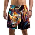 thumbnail image 1 of luoweisi Men's Beach Shorts Quick Dry Swim Trunks with Mesh Lining Abstract Rhinoceros XL, 1 of 5
