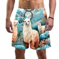 thumbnail image 1 of luoweisi Men's Beach Shorts Quick Dry Swim Trunks with Mesh Lining Alpaca 2XL, 1 of 5