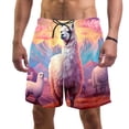 thumbnail image 1 of luoweisi Men's Beach Shorts Quick Dry Swim Trunks with Mesh Lining Alpaca L, 1 of 5