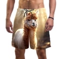 thumbnail image 1 of luoweisi Men's Beach Shorts Quick Dry Swim Trunks with Mesh Lining Alpaca L, 1 of 5