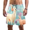 thumbnail image 1 of luoweisi Men's Beach Shorts Quick Dry Swim Trunks with Mesh Lining Alpaca L, 1 of 5