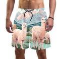 thumbnail image 1 of luoweisi Men's Beach Shorts Quick Dry Swim Trunks with Mesh Lining Alpaca M, 1 of 5