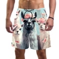 thumbnail image 1 of luoweisi Men's Beach Shorts Quick Dry Swim Trunks with Mesh Lining Alpaca M, 1 of 5