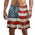thumbnail image 1 of luoweisi Men's Beach Shorts Quick Dry Swim Trunks with Mesh Lining American Flag L, 1 of 5