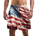 thumbnail image 1 of luoweisi Men's Beach Shorts Quick Dry Swim Trunks with Mesh Lining American Flag M, 1 of 5