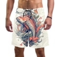 thumbnail image 1 of luoweisi Men's Beach Shorts Quick Dry Swim Trunks with Mesh Lining Anchor Fish L, 1 of 5