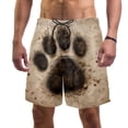 thumbnail image 1 of luoweisi Men's Beach Shorts Quick Dry Swim Trunks with Mesh Lining Animal Paw Prints 2XL, 1 of 5