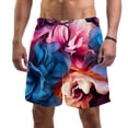 thumbnail image 1 of luoweisi Men's Beach Shorts Quick Dry Swim Trunks with Mesh Lining Art Flowers 2XL, 1 of 5