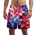 thumbnail image 1 of luoweisi Men's Beach Shorts Quick Dry Swim Trunks with Mesh Lining Art Flowers 2XL, 1 of 5
