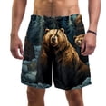 thumbnail image 1 of luoweisi Men's Beach Shorts Quick Dry Swim Trunks with Mesh Lining Bear L, 1 of 5